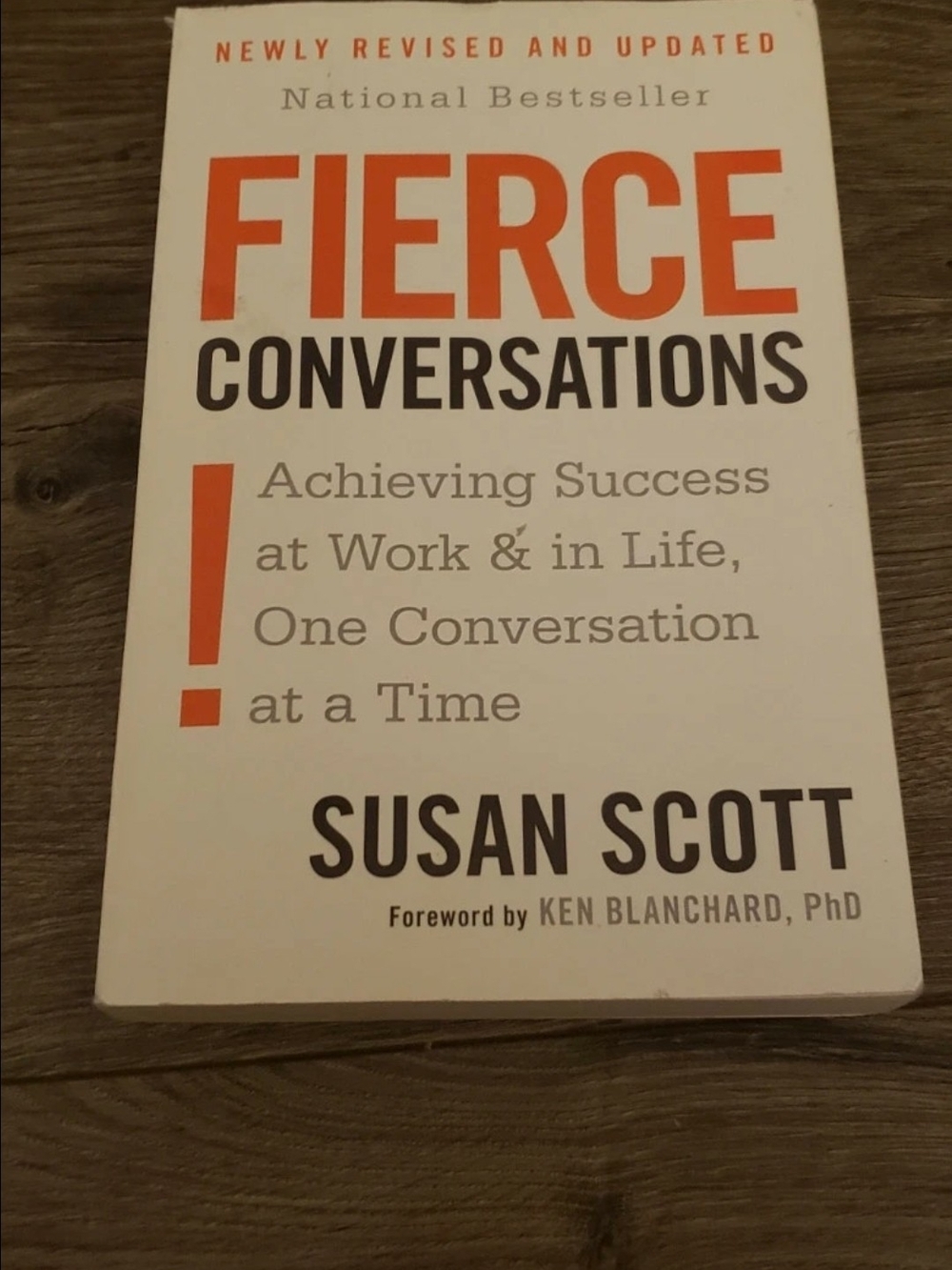 Fierce Conversations Paperback - White and Orange